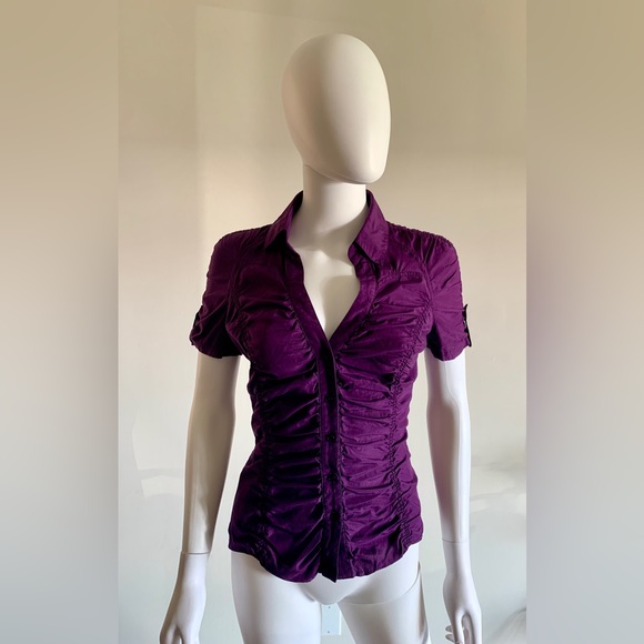 Guess Button Down Top in Purple - Picture 1 of 5